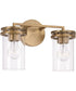 Fuller 2-Light Vanity Aged Brass