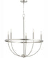 Tribute 5-light Chandelier Satin Nickel