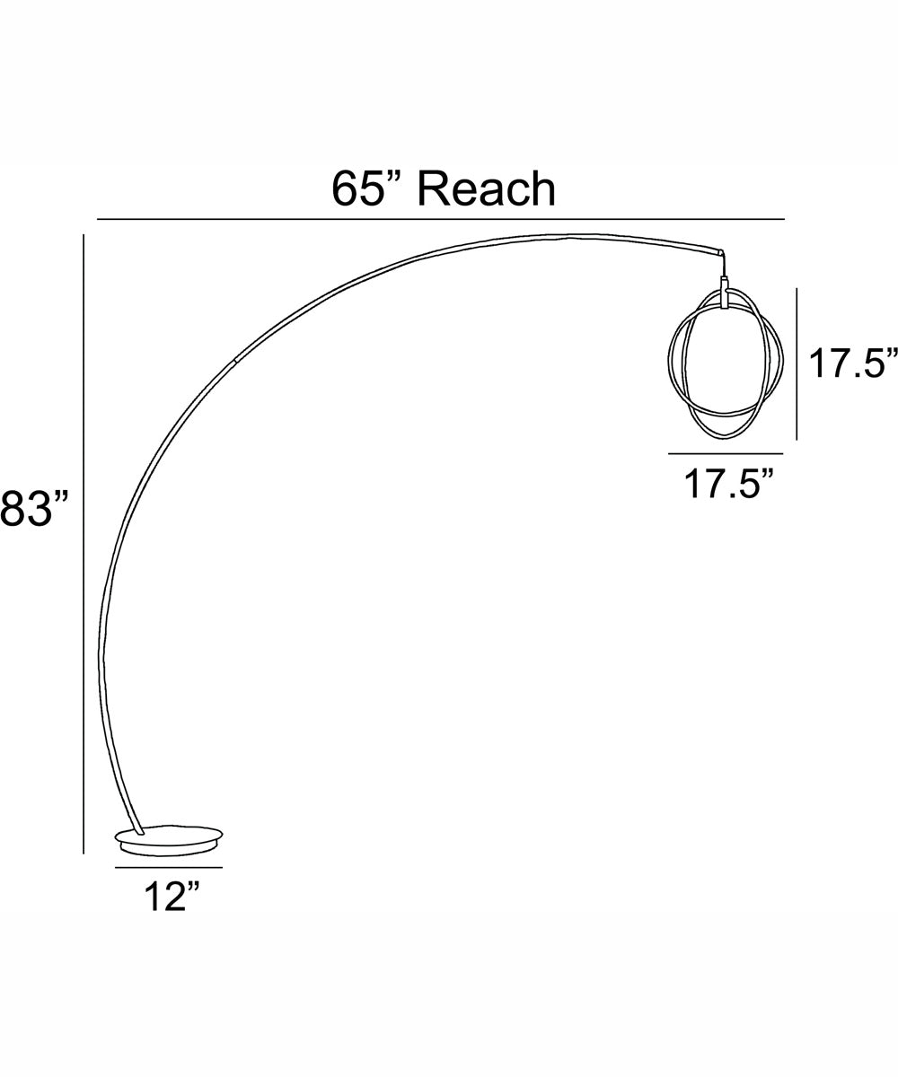 Monita Led Arch Lamp Silver