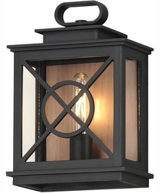 Yorktown VX 1-Light Outdoor Pocket Sconce Black/Aged Copper