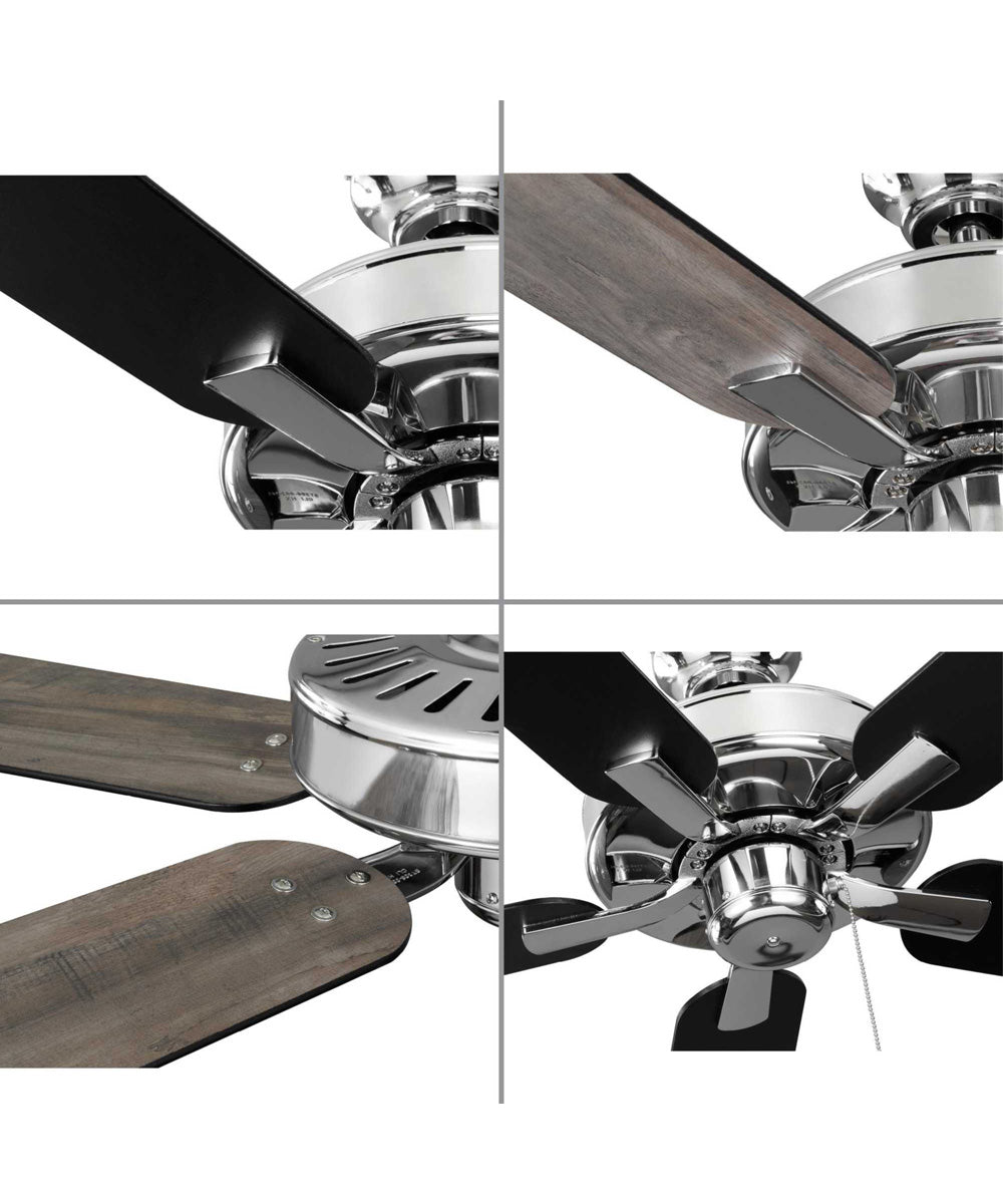 AirPro 52 in. 5-Blade Transitional Ceiling Fan Polished Chrome