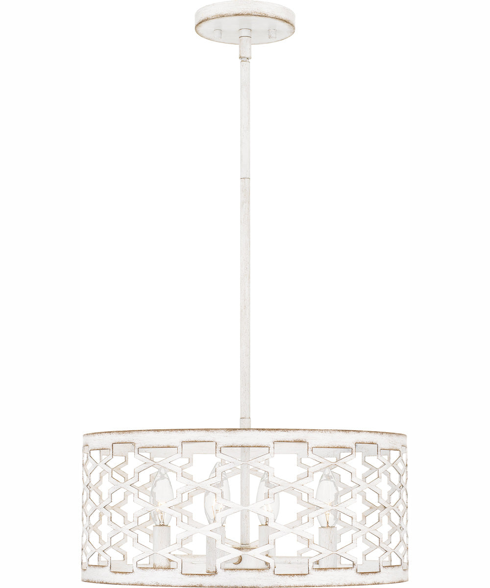 Quoizel Pendant Large 4-light Pendant Antique White