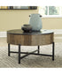 Nashbryn Round Cocktail Table Gray/Brown