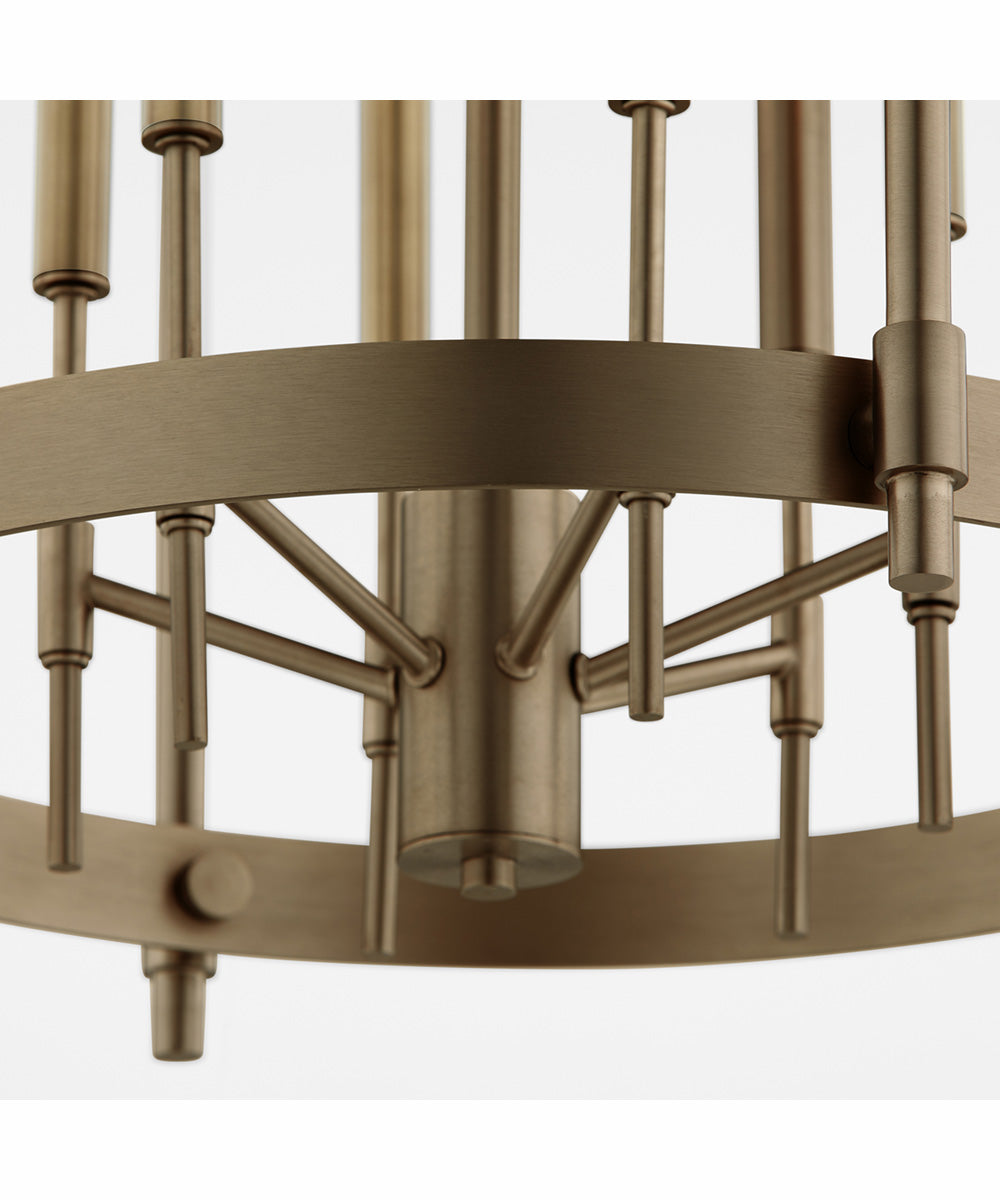 Hamilton 6-light Entry Foyer Hall Chandelier Dark Brass