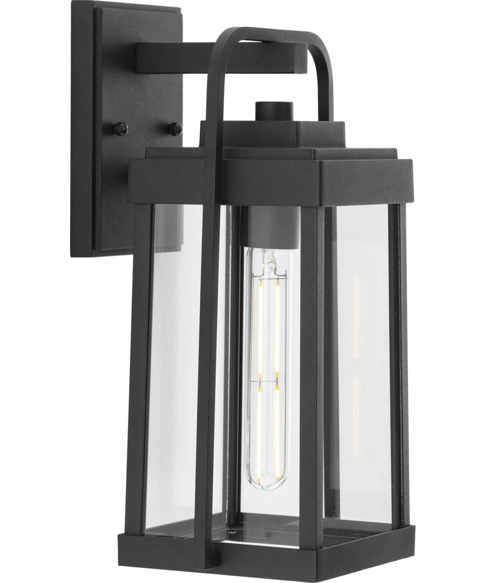Walcott 1-Light Modern Farmhouse Outdoor Medium Wall Lantern Textured Black