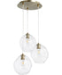 Numen 3-light Pendant Aged Brass