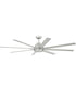 Rush 72" 1-Light Ceiling Fan (Blades Included) Painted Nickel