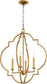 22"W Dublin 4-light Entry Foyer Hall Chandelier Gold Leaf
