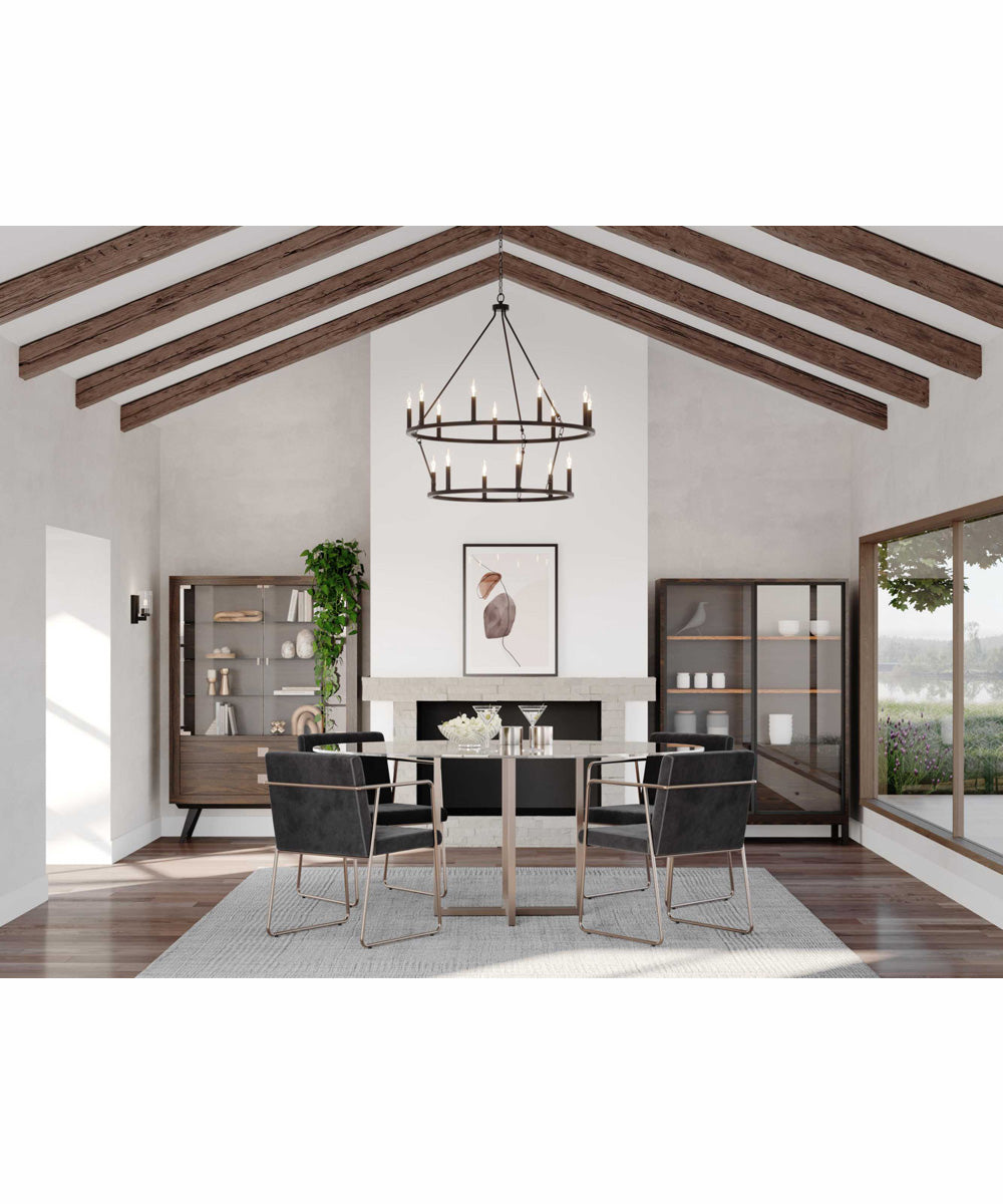 Gilliam 9-Light New Traditional Chandelier Matte Black