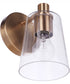 Emilio 1-Light Wall Sconce Satin Brass