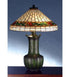 25"H Bigelow Pinecone/Grueby  Tiffany Table Lamp