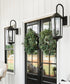 Ellsworth 3-Light Outdoor Wall Mount Rain or Shine - Black with Clear Glass