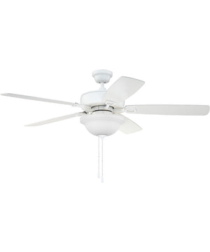 52" Twist N Click w/ 1 Light 3-Light LED Ceiling Fan (Blades Included) White