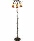 58" High Amber Tiffany Pond Lily 3 Light Floor Lamp