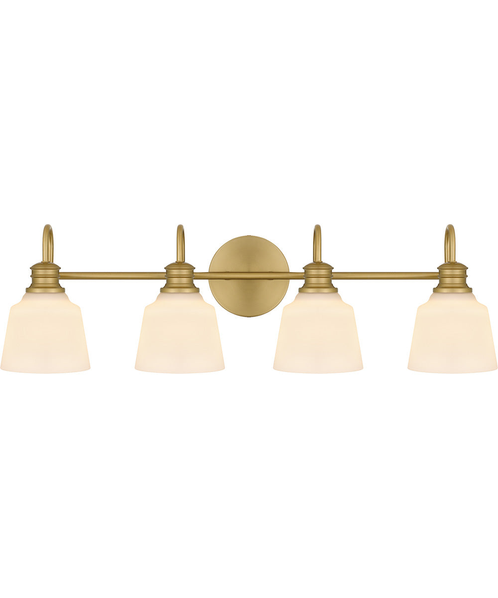 Hinton Extra Large 4-light Bath Light Aged Brass