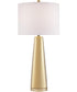 Tyrone 1-Light Table Lamp L.Gold Ceramichrome/ White Fabric Shade