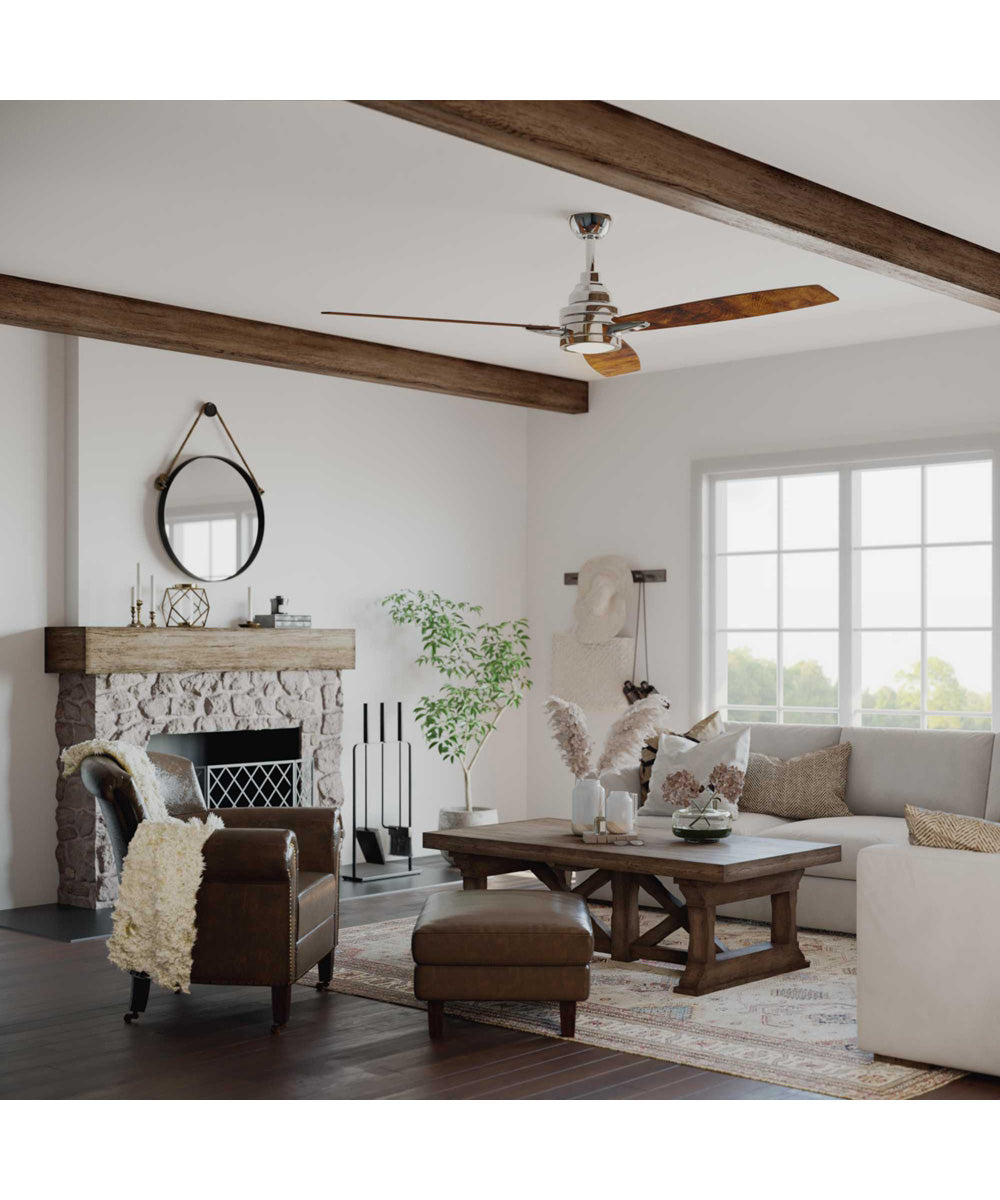 Gaze 60" LED 3-Blade Ceiling Fan Polished Chrome