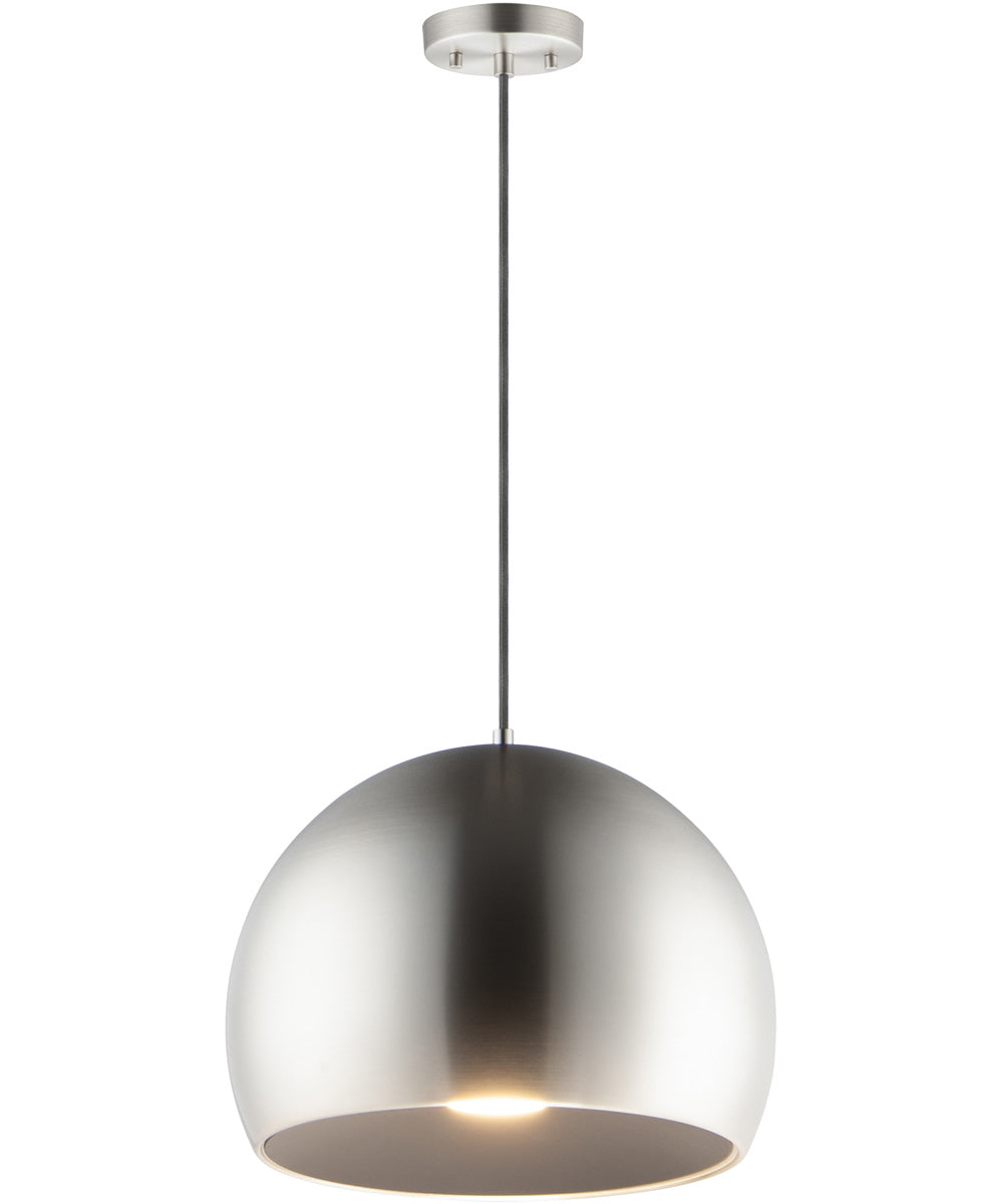 Palla 16 inch LED Pendant Satin Nickel / Black