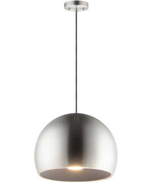Palla 16 inch LED Pendant Satin Nickel / Black