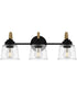 Seabreeze Large 3-light Bath Light Matte Black
