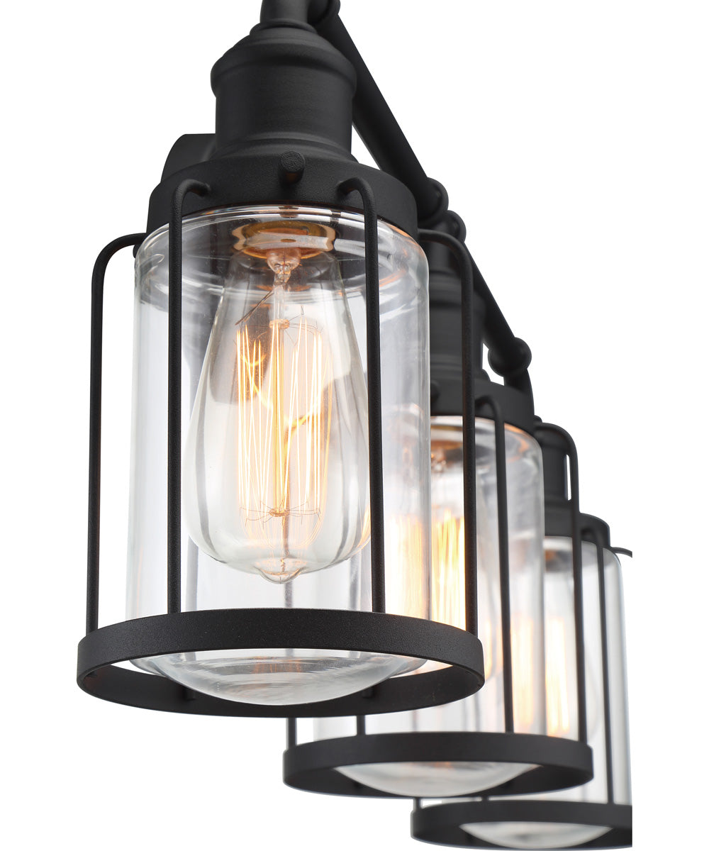 Ludlow Large 3-light Bath Light Earth Black