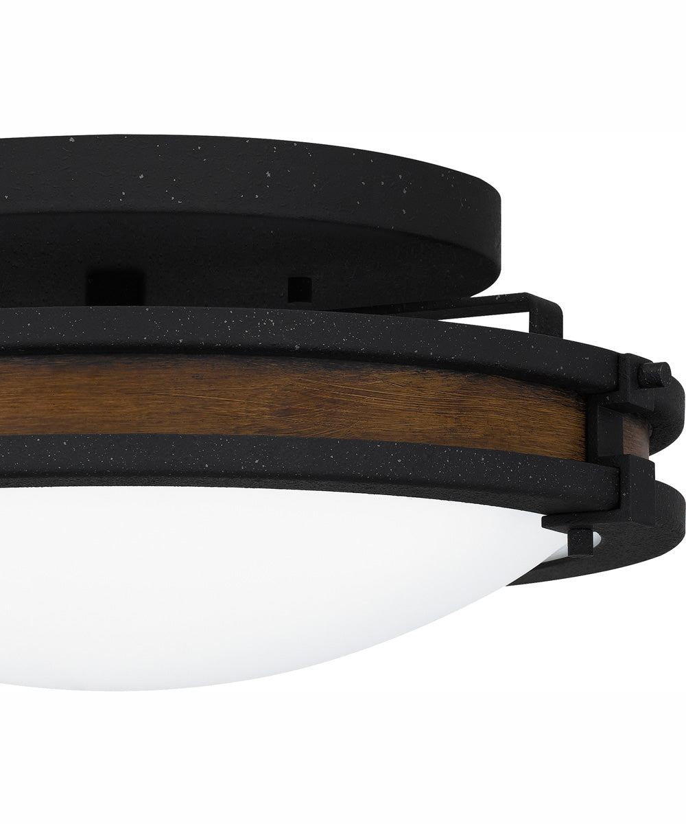 Quoizel Flush Mount Medium 3-light Flush Mount Natural Iron