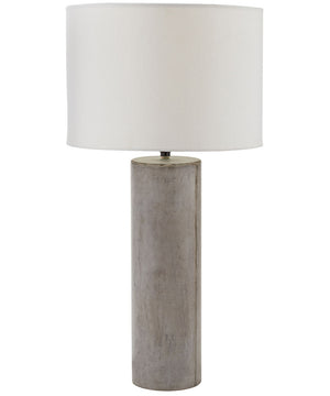 Cubix Round Desk Lamp Natural Concrete