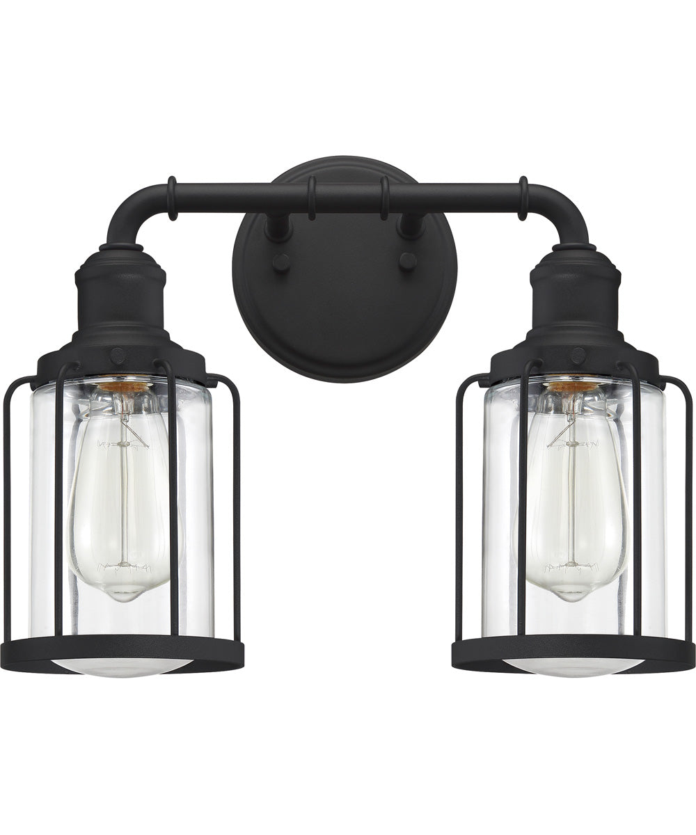 Ludlow Medium 2-light Bath Light Earth Black