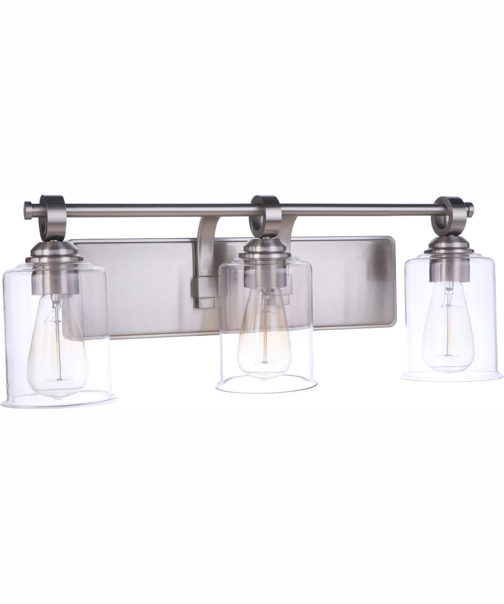 Romero 3-Light Vanity Brushed Polished Nickel