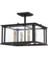 Citadel Medium 4-light Semi Flush Mount Earth Black