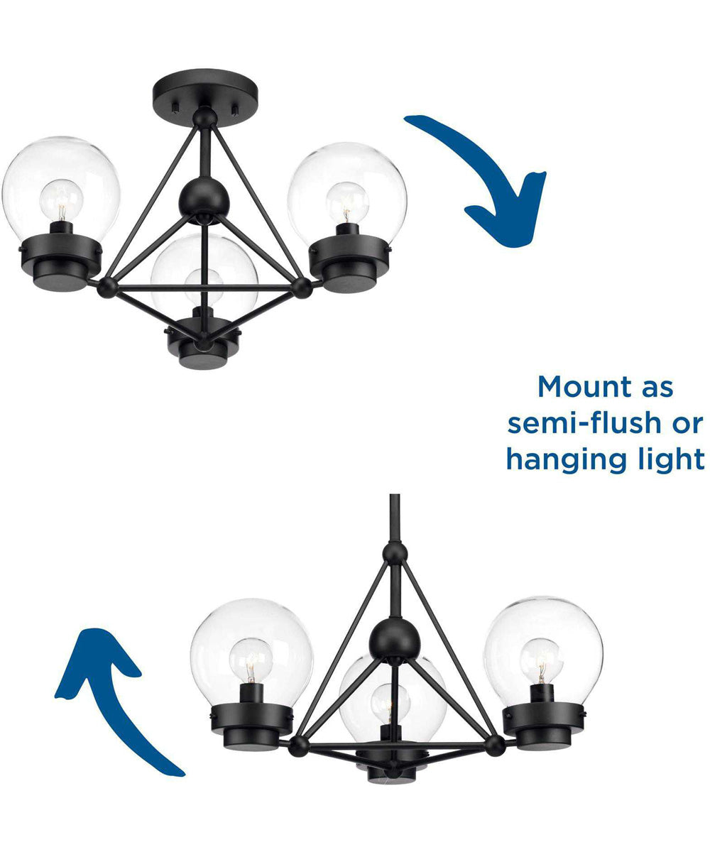 Spatial Semi-Flush/Convertible Matte Black