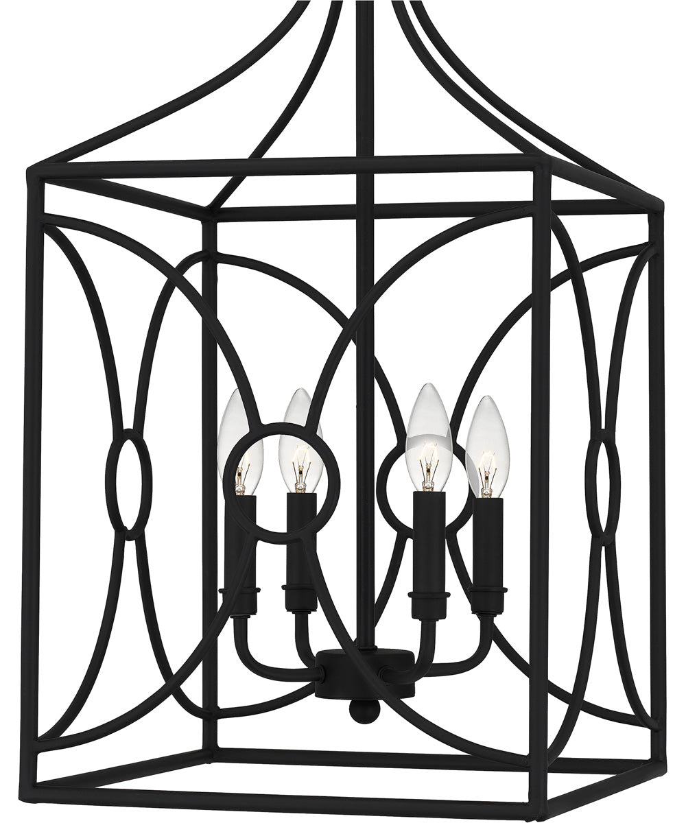 Grenelle 4-light Pendant Matte Black