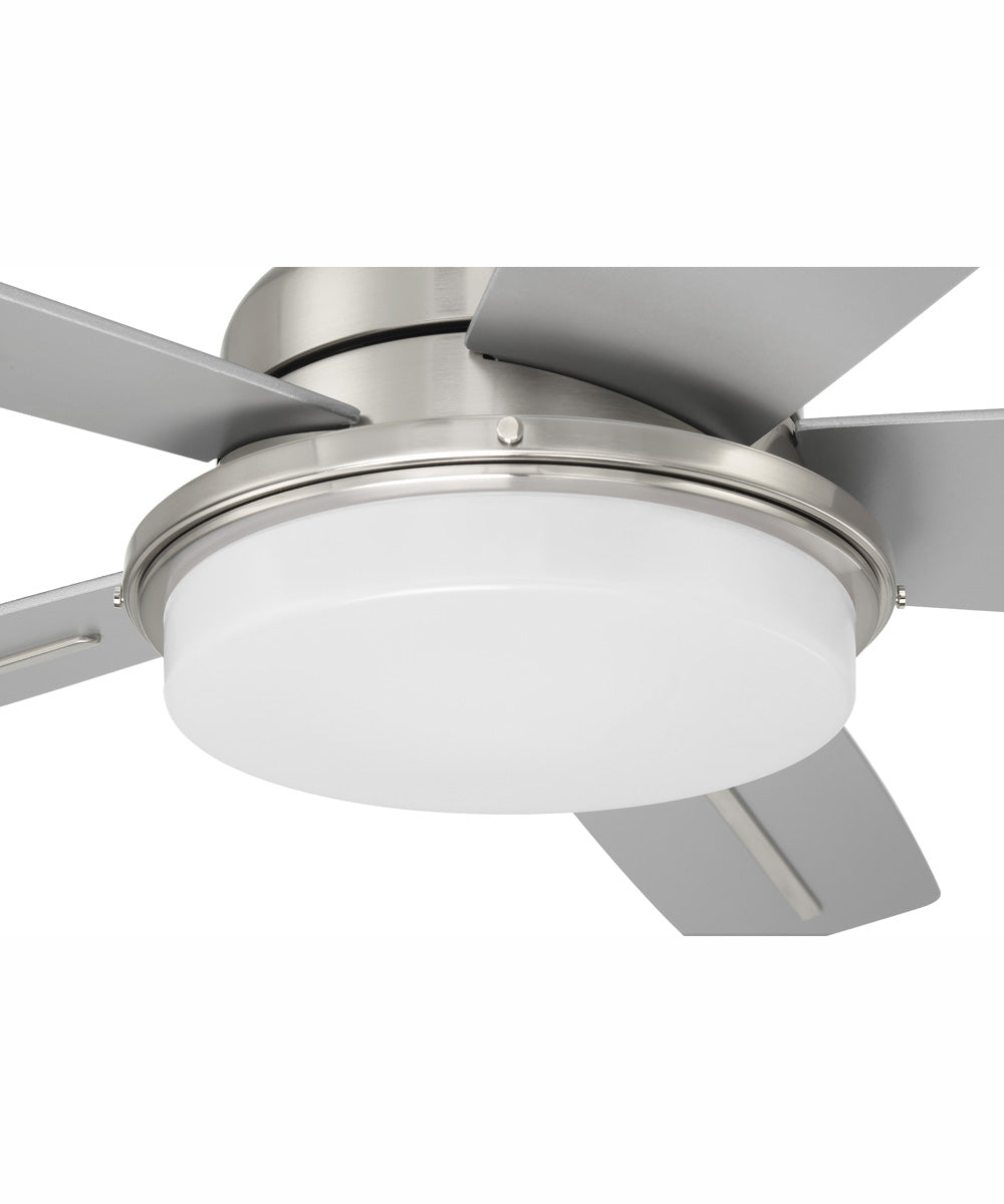 54" Drew 1-Light Ceiling Fan Brushed Polished Nickel