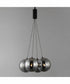 Burst 4-Light LED Pendant - Smoke Black