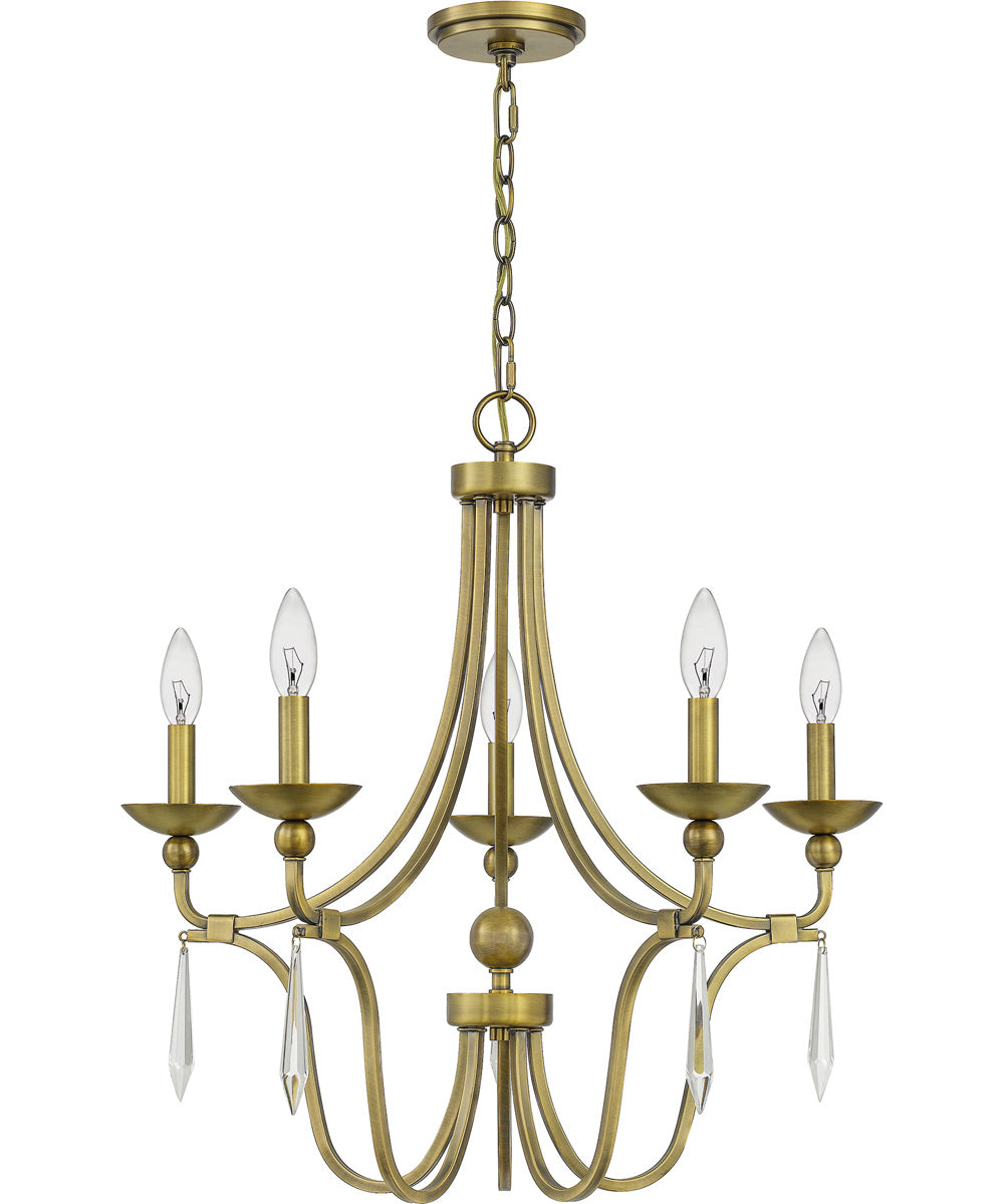 Joules 5-light Chandelier Aged Brass