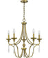 Joules 5-light Chandelier Aged Brass