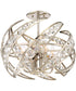 Crescent 4-light Semi Flush Mount Polished Nickel