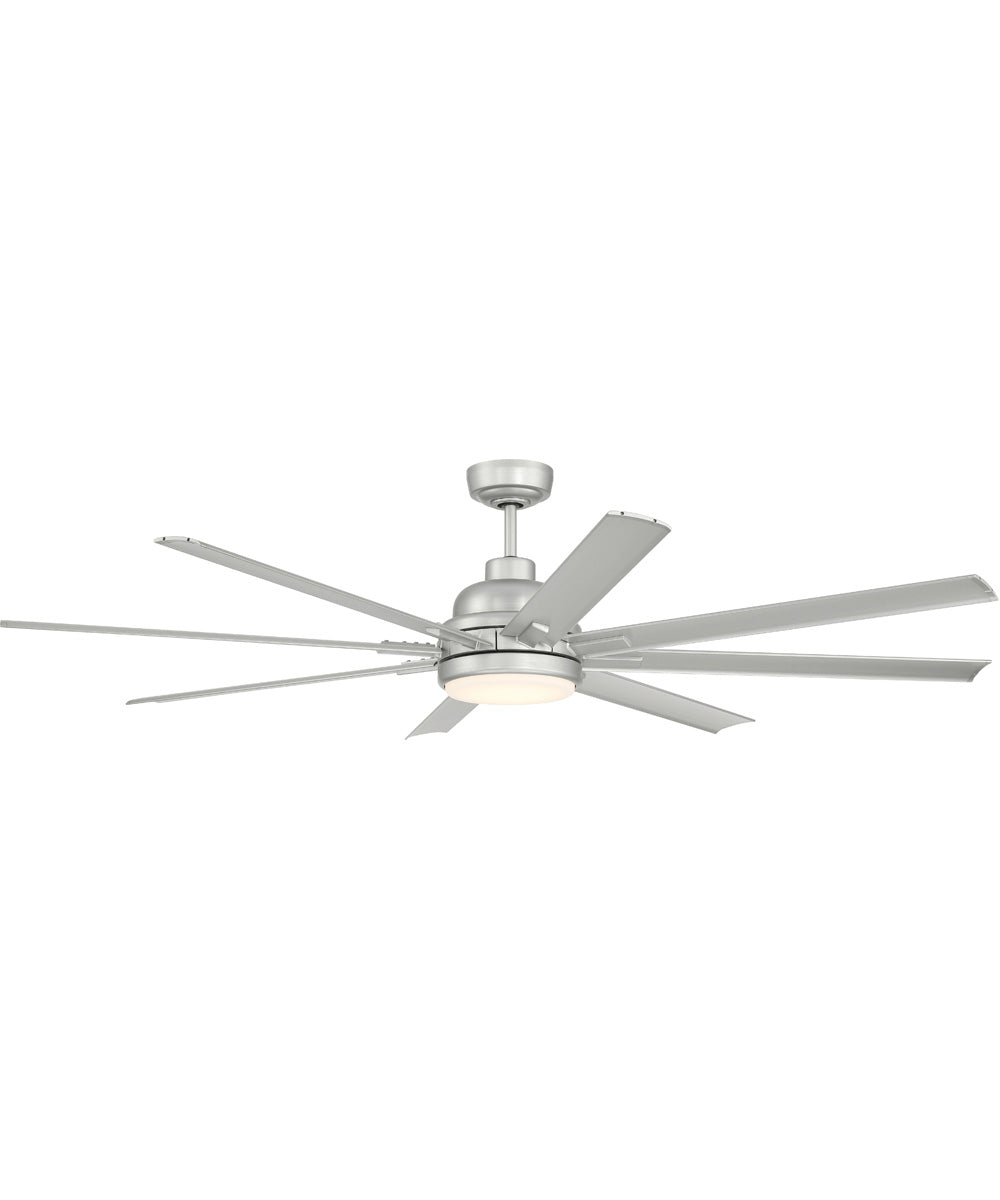 Rush 65" 1-Light Ceiling Fan (Blades Included) Painted Nickel