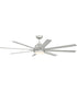 Rush 65" 1-Light Ceiling Fan (Blades Included) Painted Nickel