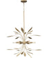 Mariposa 6-Light Hanging Pendant Light Antique Gold