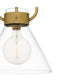 Webster 1-light Semi Flush Mount Weathered Brass