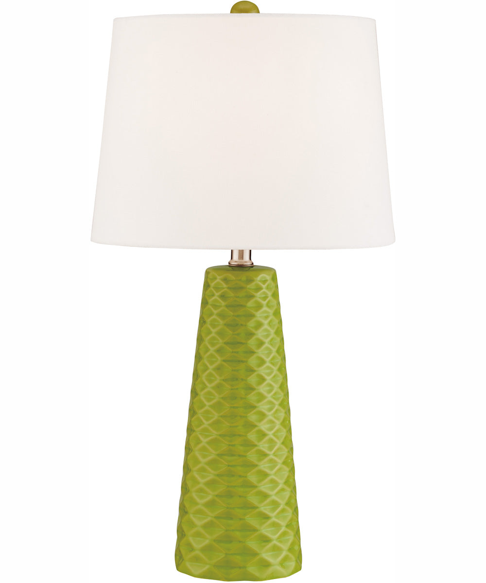 Muriel 2-Light 2 Pack-Table Lamp Green Ceramichrome/ White Linen