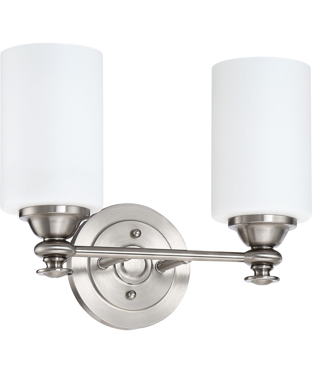 Dardyn 2-Light Bath Vanity Light Brushed Polished Nickel
