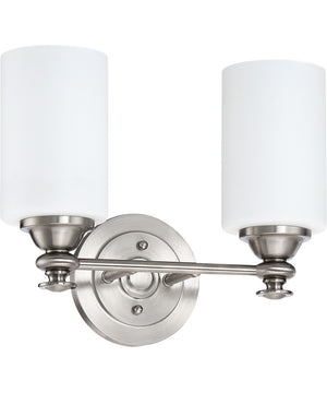 Dardyn 2-Light Bath Vanity Light Brushed Polished Nickel