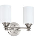 Dardyn 2-Light Bath Vanity Light Brushed Polished Nickel