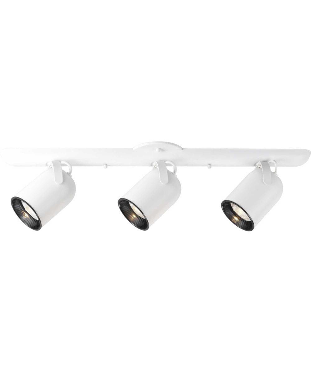 3-Light Multi Directional Roundback Wall/Ceiling Fixture White