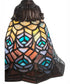 23" High Tiffany Peacock Feather 3 Light Table Lamp