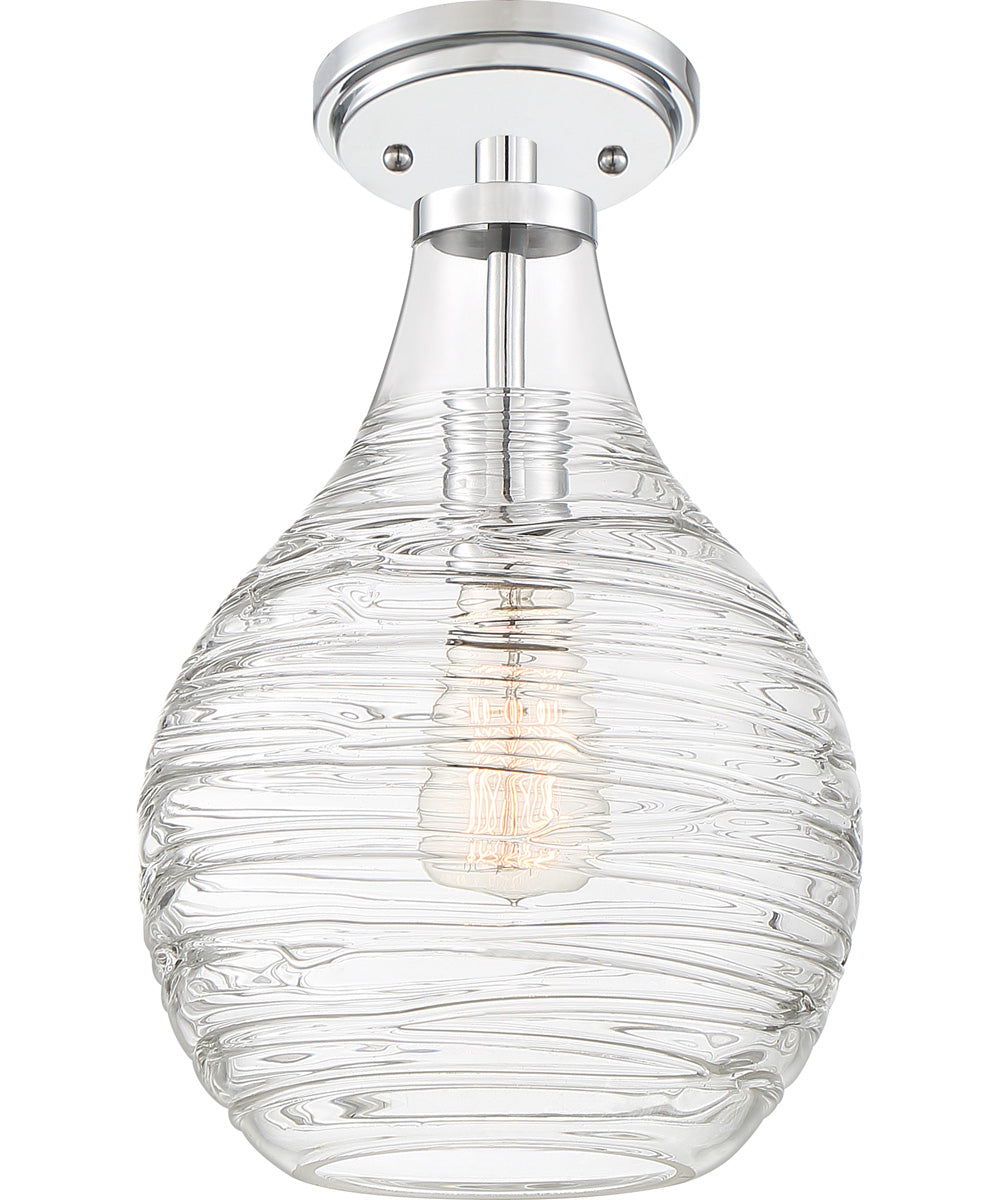 Genie 1-light Semi Flush Mount Polished Chrome