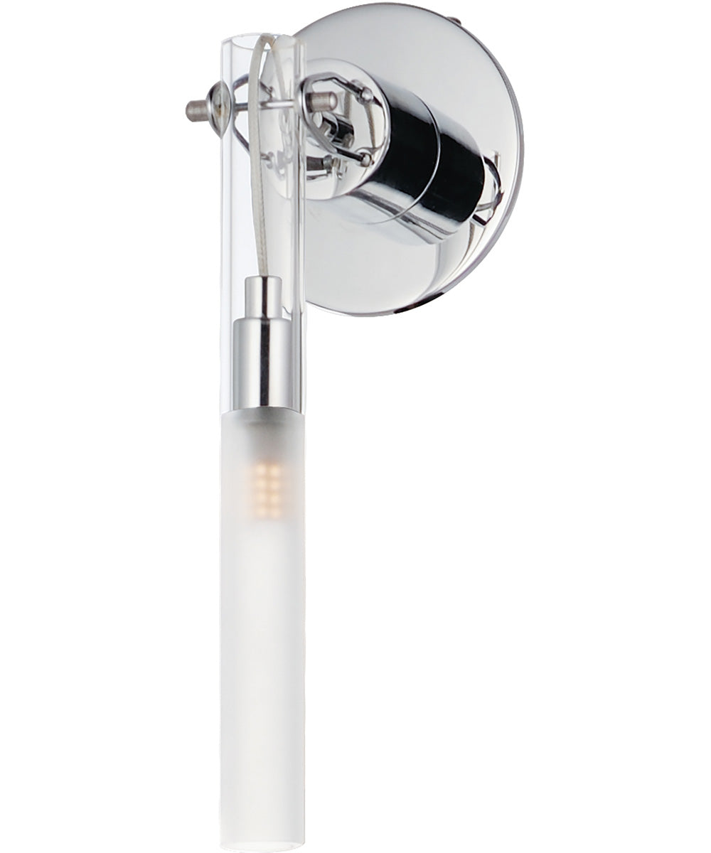 Pipette 1-Light Wall Sconce Polished Chrome