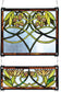 26"H x 21"W Waterlily 2 -Piece Stained Glass Window